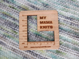 hardwood 2" knitting gauge swatch ruler by katrinkles