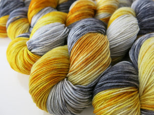 grind me gold hand dyed yarn skeins by my mama knits