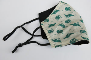 Ready to Ship - Cotton Double Layered Face Masks - Adjustable Strap - Teen to Adult Large
