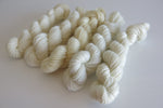 undyed ecru sock yarn mini skeins for dyeing