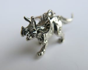 3D Triceratops Snagless Stitch Marker or Clasp Place Keeper