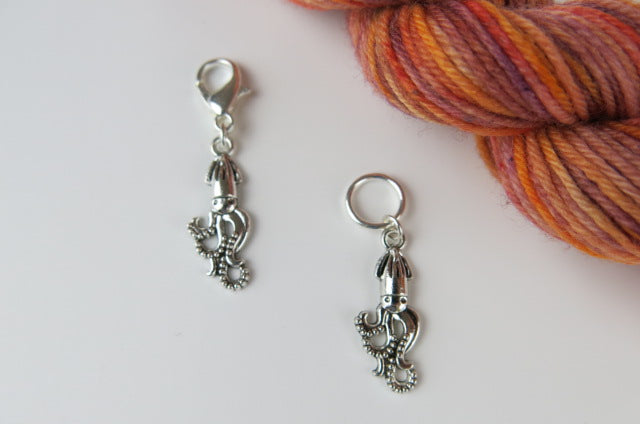 Single Sided Squid Snagless Stitch Marker or Clasp Place Keeper