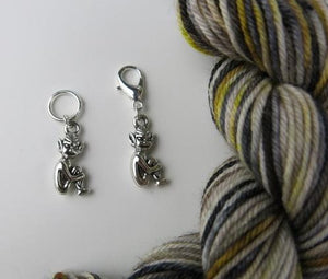 Double Sided Pixie Elf Snagless Stitch Marker or Clasp Place Keeper