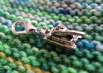 stitch marker army tank charm for knitting and crochet