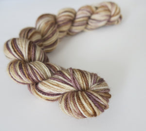 tonal brown sock yarn mini skein by my mama knits