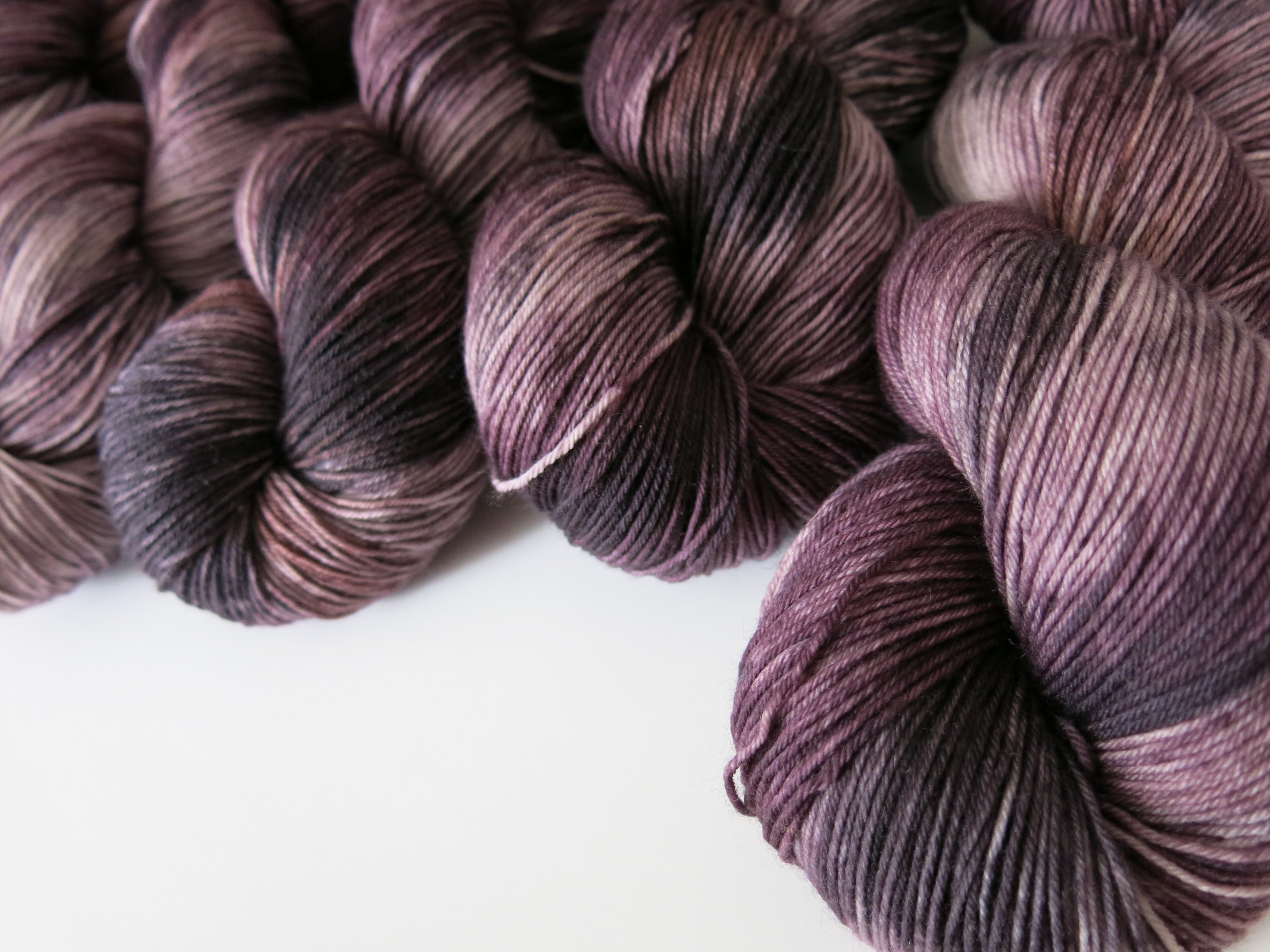 satyr kettle dyed dark brown sock yarn skeins for knitting and crochet