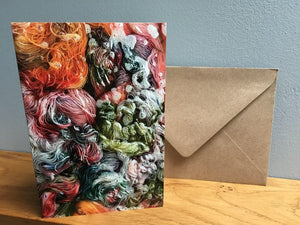 hand dyed yarn greeting card stationary set