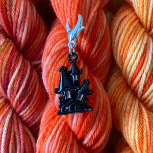 Enamel Halloween Haunted House Stitch Marker or Place Keeper
