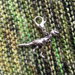Dinosaur Party Snagless Stitch Marker or Clasp Place Keepers