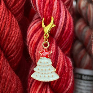 Enamel Christmas Tree Stitch Markers or Place Keepers