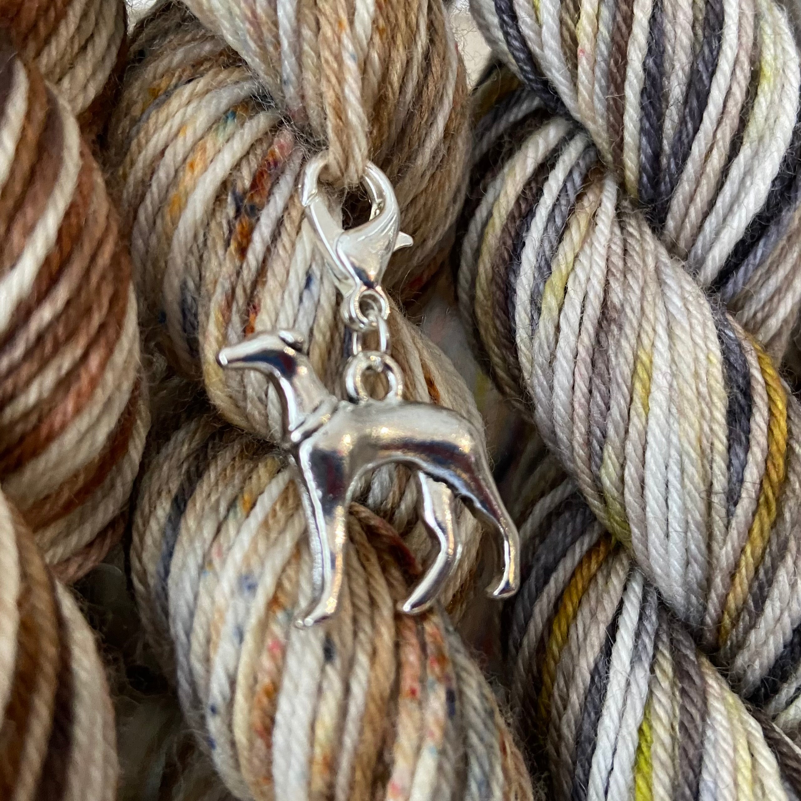 3D Whippet Snagless Stitch Marker or Clasp Place Keeper