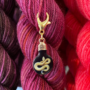 Snake Bulb Stitch Marker or Place Keeper
