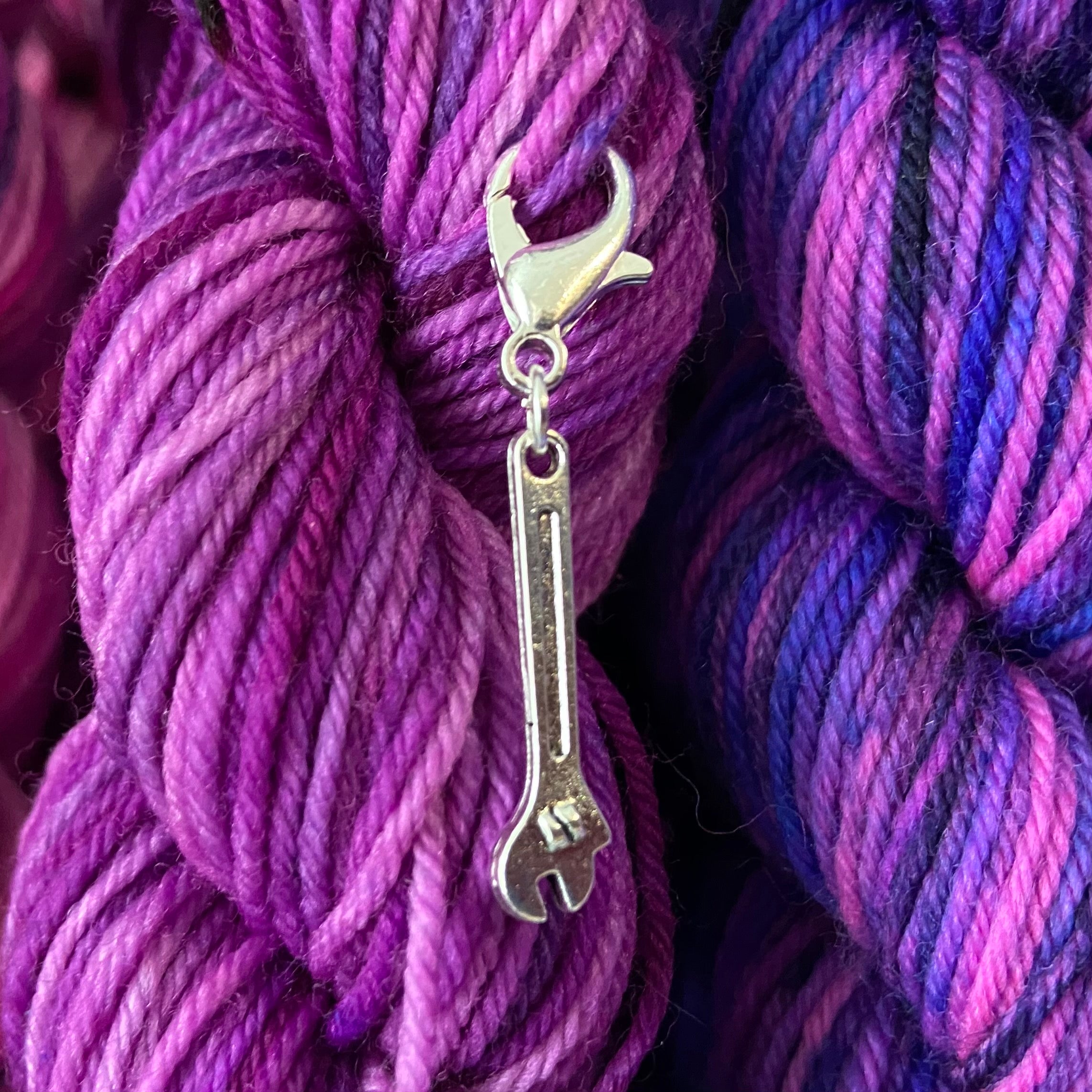 Double Sided Wrench Snagless Stitch Marker or Clasp Place Keeper
