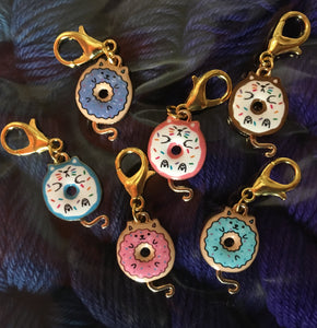 Doughnut Cats Stitch Marker or Clasp Place Keeper