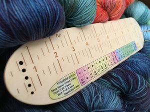 enhanced sockers rule measuring tool for sock knitting